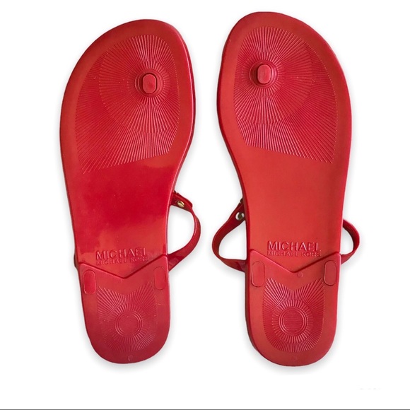 Michael Kors red plastic sandals - Picture 3 of 6
